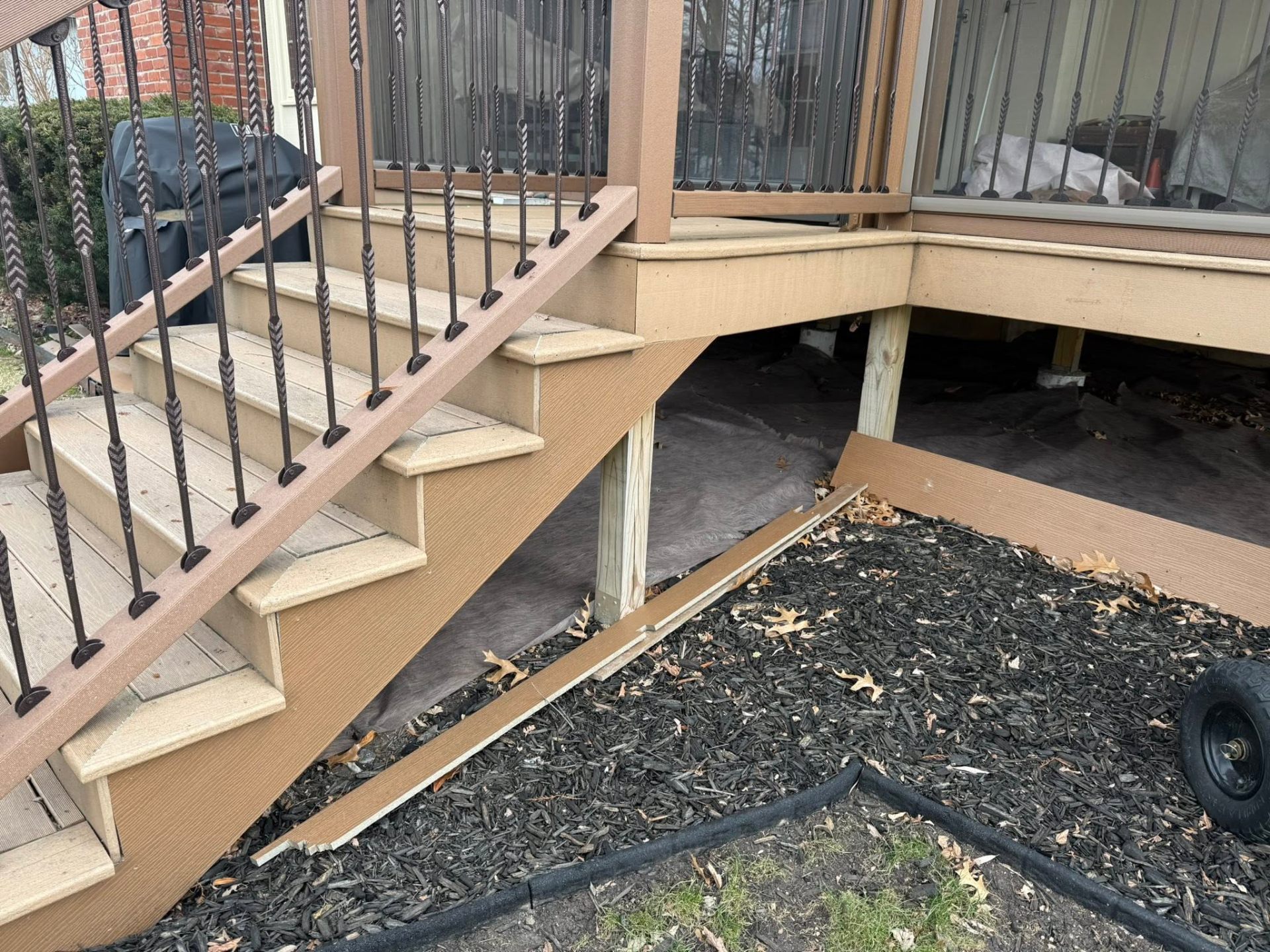 Deck Skirting Install — Before